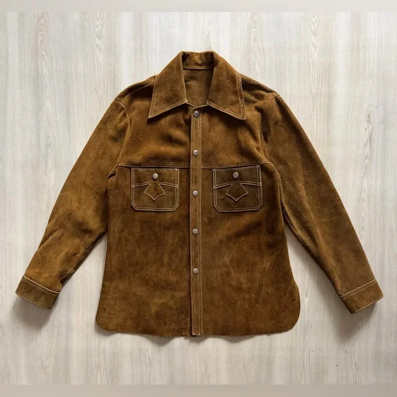 Vintage Leather Suede Rancher Jacket Western Styling Handmade Sz L - Picture 2 of 14